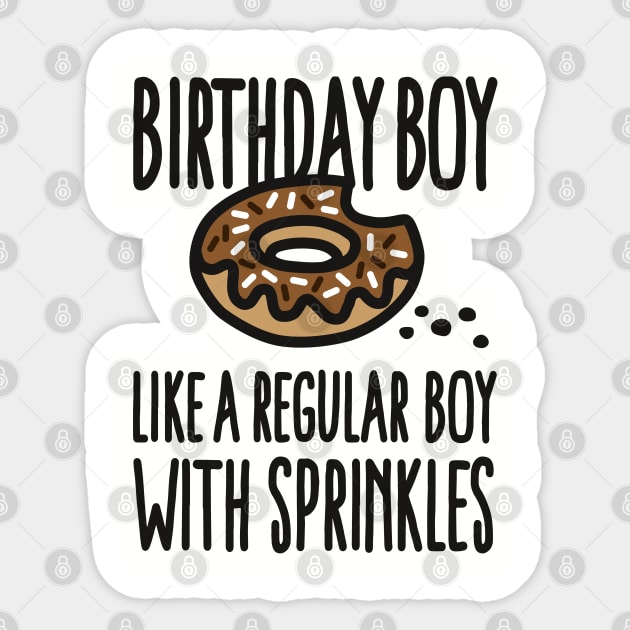 Birthday boy donut sprinkles funny birthday gift Sticker by LaundryFactory